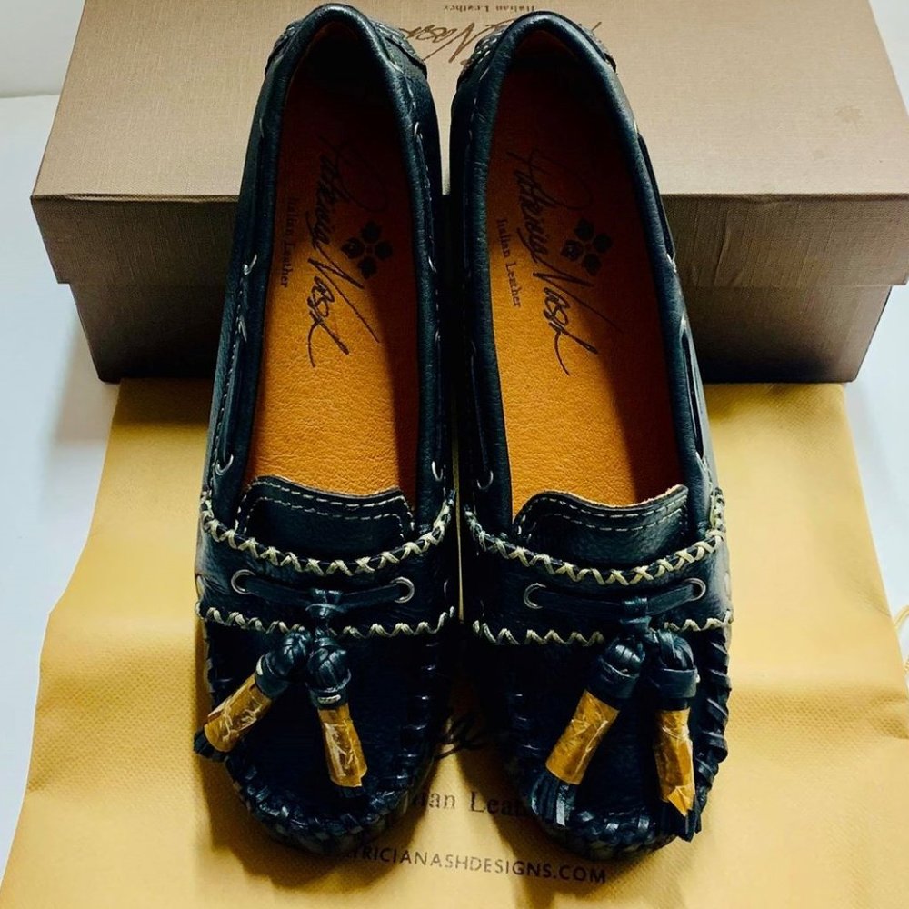 PATRICIA NASH DOMENICA OXFORD BLUE SHOE POLISH